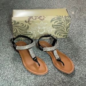 Limelight Rhinestone studded thong sandals